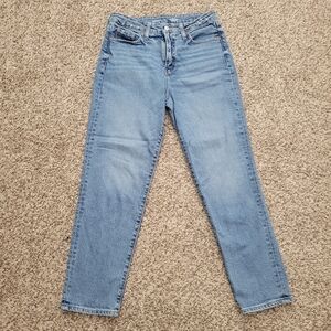 Old Navy High Rise OG Straight Jeans Cherry Medium Blue Denim Size 6 Regular